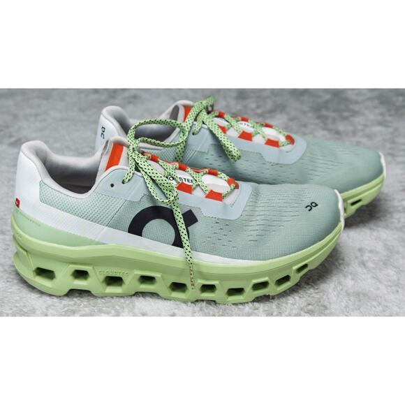 On Cloud Cloudmonster Green Glacier Gray Running Shoes Sneakers Womens Size 10 - Picture 11 of 15